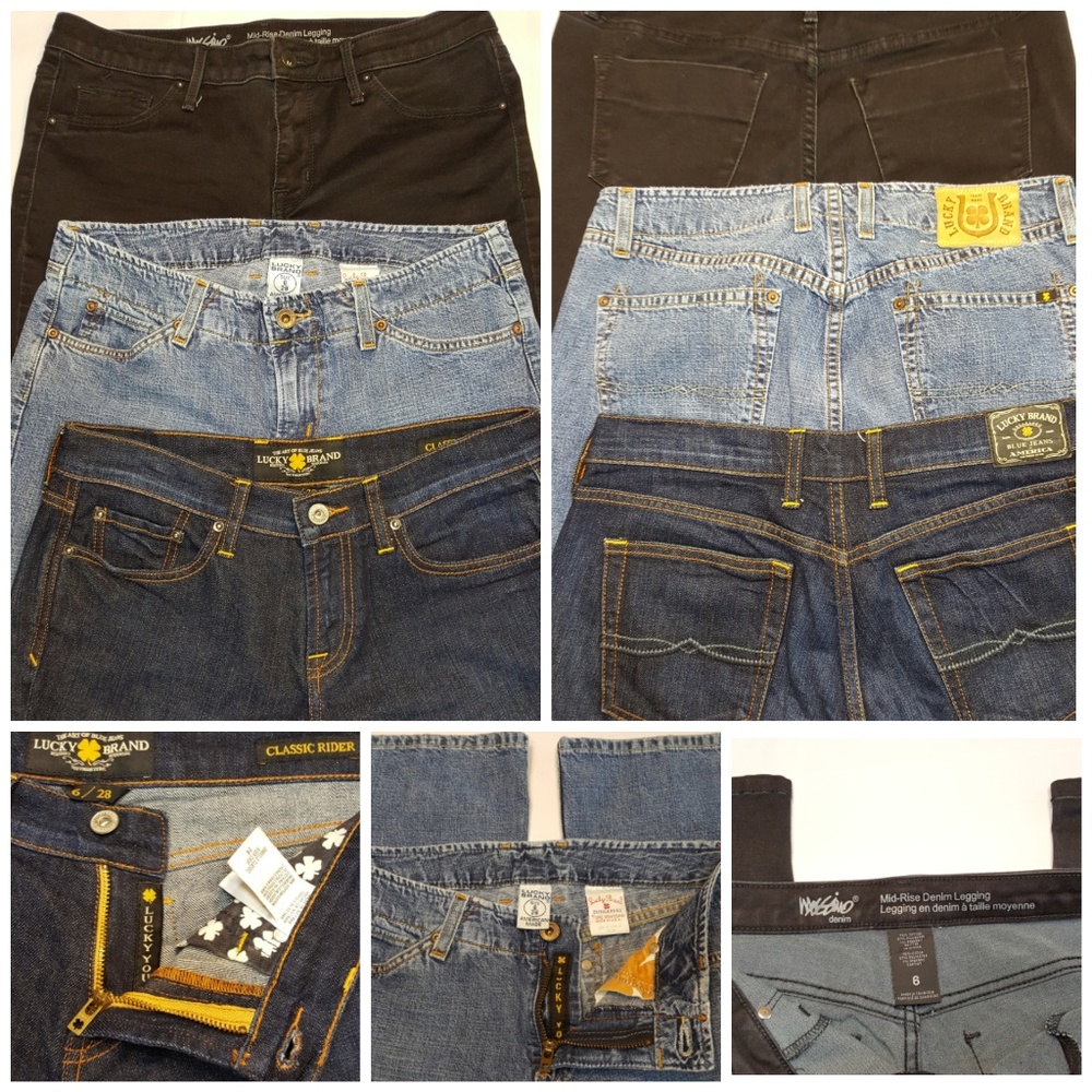 Lucky Brand /Mossimo Jean/Legging Lot of 3 Sz 6 -T